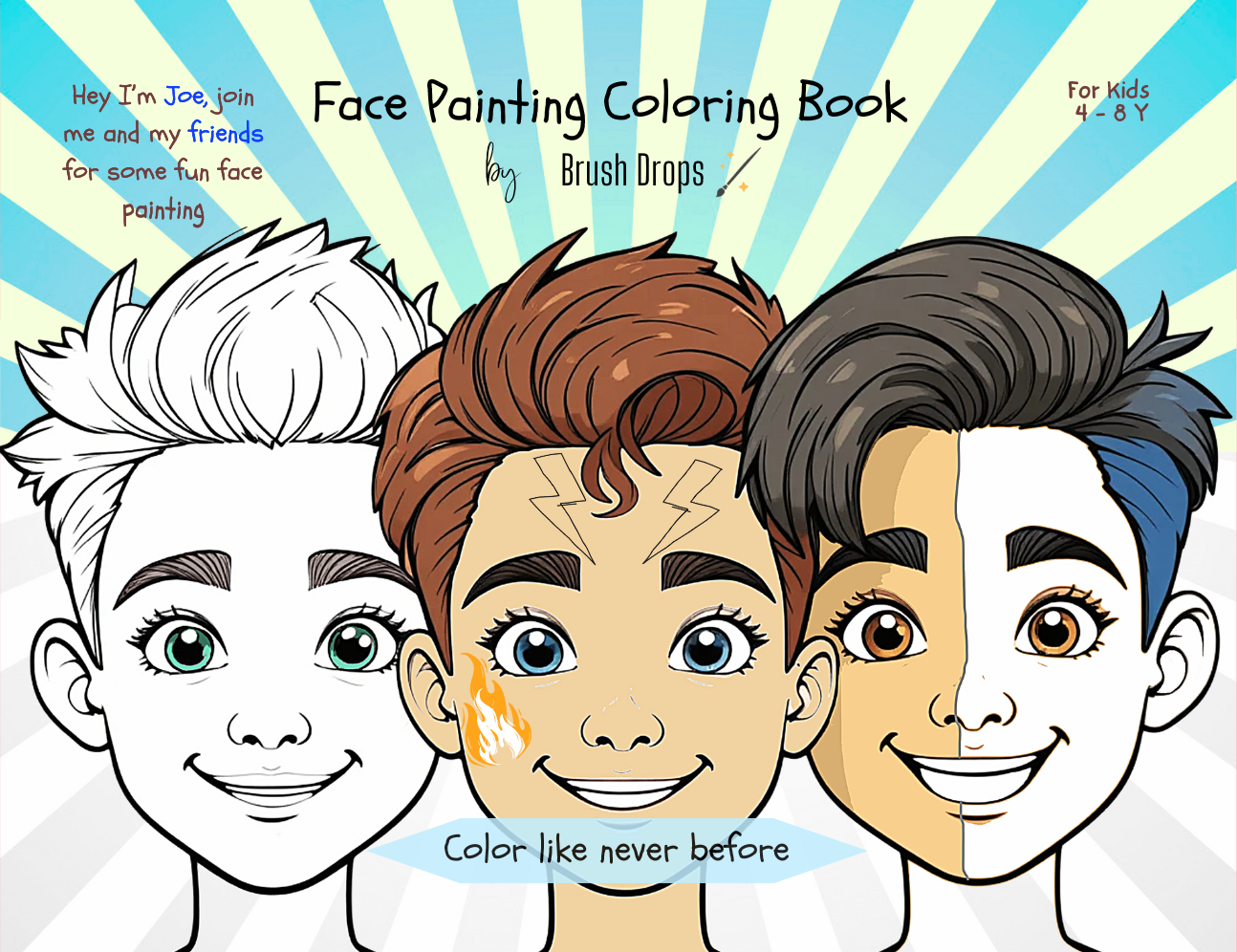 Joe- Face Painting Coloring Book