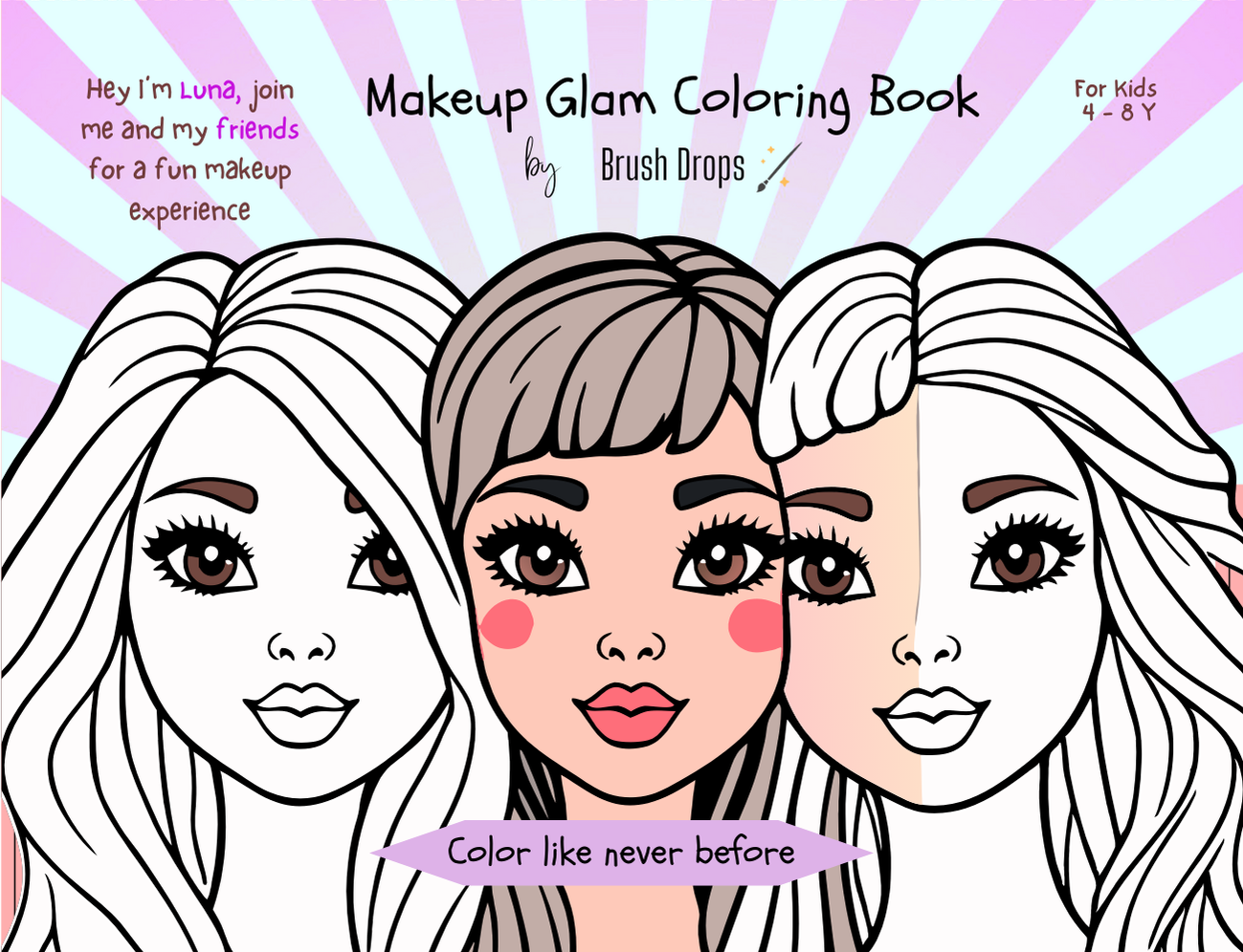 Luna- Makeup Glam Coloring Book